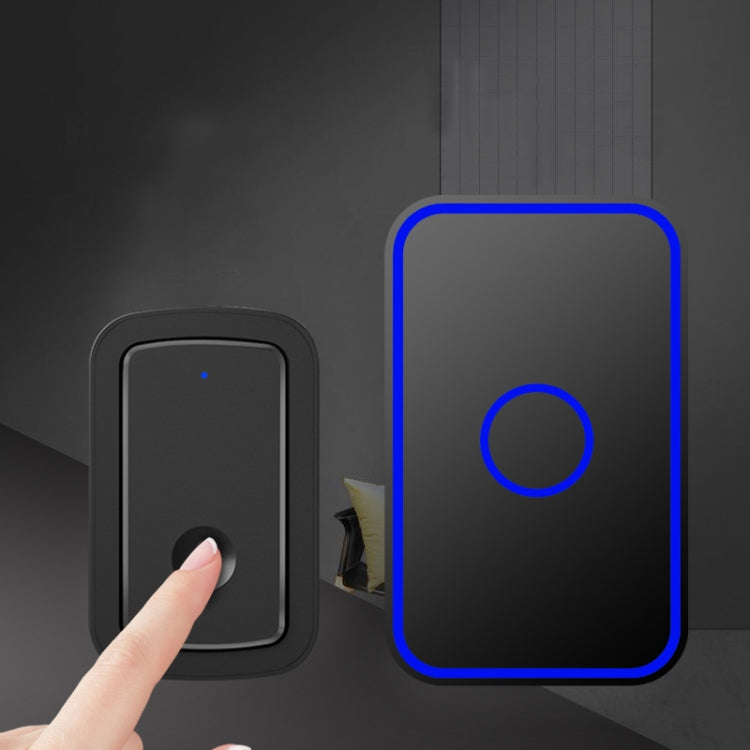 CACAZI  A19 1 For 3 Wireless Music Doorbell without Battery, UK Plug(Black) - Security by CACAZI | Online Shopping UK | buy2fix