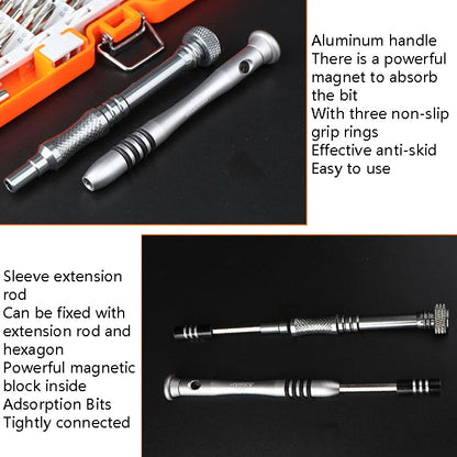 Obadun 9800 58 in 1 Screwdriver Set Manual CRV Batch Mobile Phone Disassembly Glasses Repair Tool(Yellow) - Screwdriver Set by Obadun | Online Shopping UK | buy2fix