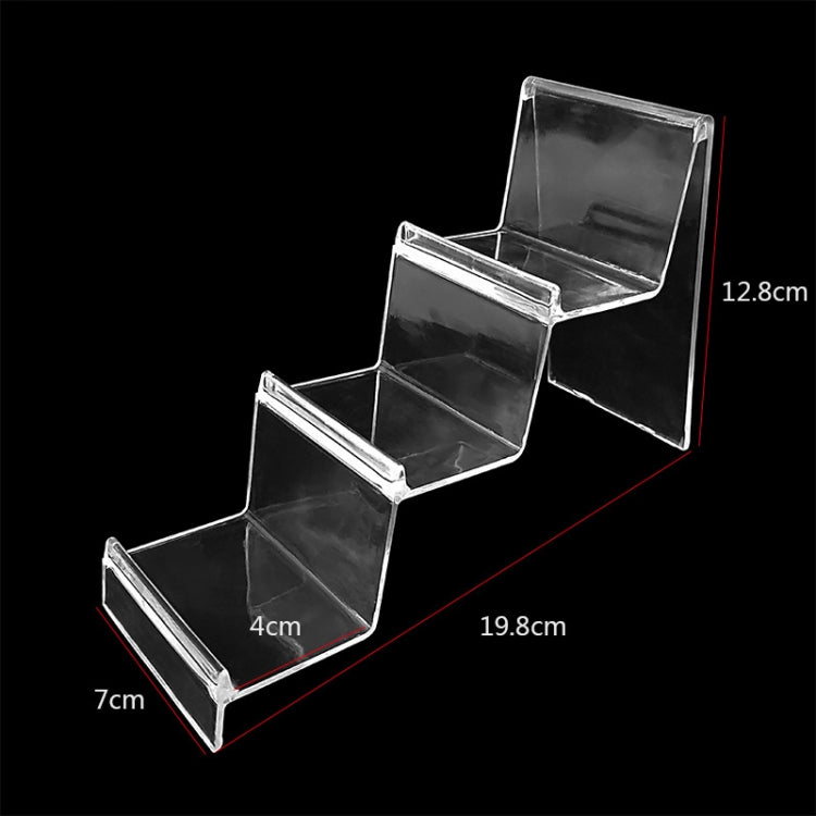 10 PCS Thickened Transparent Wallet Holder Plastic Phone Mask Display Stand Counter Display Stand,Specification: No. 3 3 Layer - Desktop Holder by buy2fix | Online Shopping UK | buy2fix