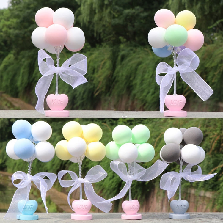 6 PCS Car Ornaments Love Balloon Personality Macaron Color Car Ornament(Pink White) - In Car by buy2fix | Online Shopping UK | buy2fix