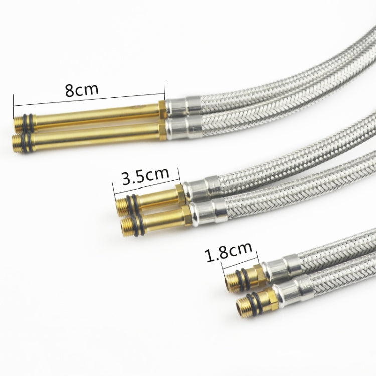 4 PCS Weave Stainless Steel Flexible Plumbing Pipes Cold Hot Mixer Faucet Water Pipe Hoses High Pressure Inlet Pipe, Specification: 60cm 8cm Copper Rod - Home & Garden by buy2fix | Online Shopping UK | buy2fix