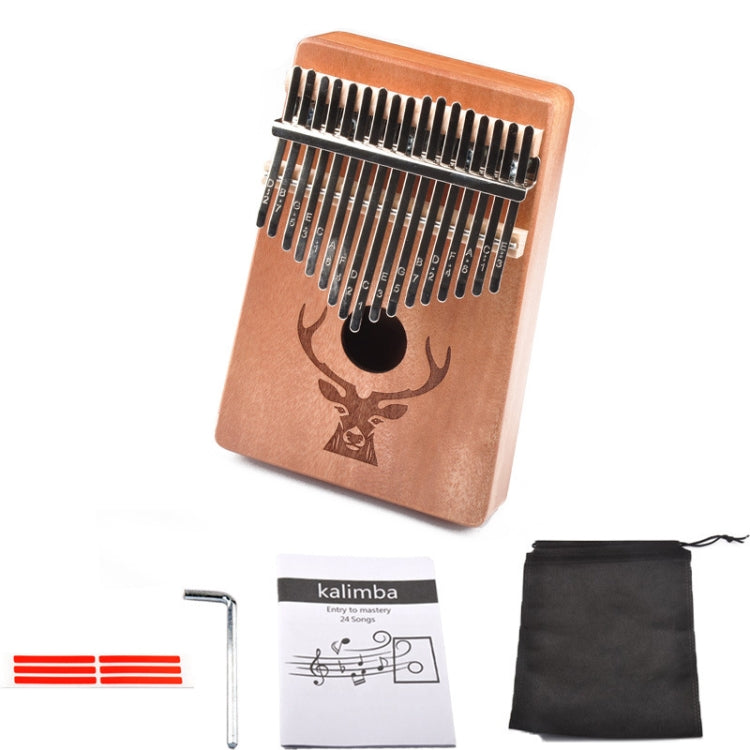 17-Tone Beginner Finger Piano Deer Head Kalimba Thumb Piano(Wooden Kit) - Keyboard Instruments by buy2fix | Online Shopping UK | buy2fix