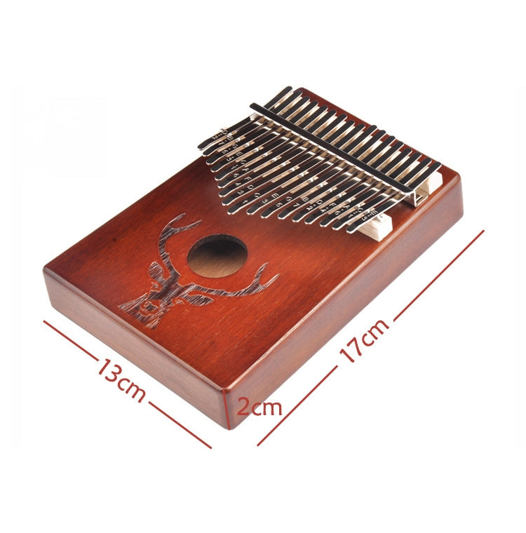 17-Tone Beginner Finger Piano Deer Head Kalimba Thumb Piano( Coffee) - Keyboard Instruments by buy2fix | Online Shopping UK | buy2fix