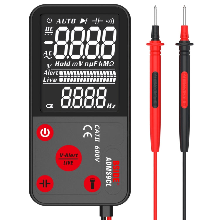 BSIDE ADMS9 Large-Screen Display Intelligent Automatic No Gear Shifting Ultra-Thin Digital Multimeter(Ordinary Screen) - Consumer Electronics by BSIDE | Online Shopping UK | buy2fix