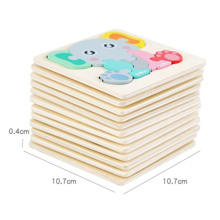5 PCS Children Wooden Three-Dimensional Puzzle Early Education Cartoon Animal Geometric Educational Toys(Panda) - Puzzle Toys by buy2fix | Online Shopping UK | buy2fix