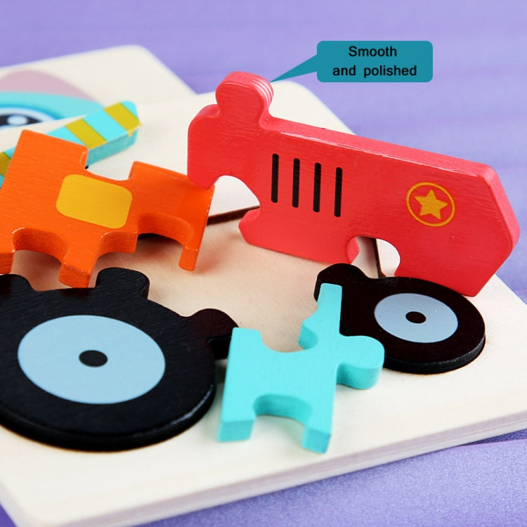 5 PCS Children Wooden Three-Dimensional Puzzle Early Education Cartoon Animal Geometric Educational Toys(Submarine) - Puzzle Toys by buy2fix | Online Shopping UK | buy2fix