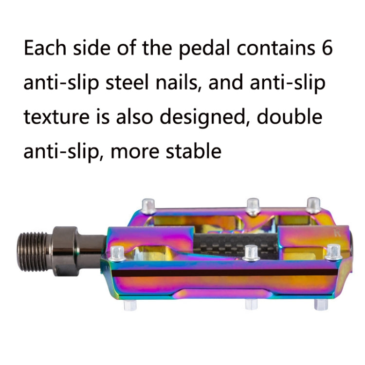 1 Pair PROMEND Three Peilin Bearing Aluminum Alloy CNC Bicycle Colorful Pedal PD-R87CY - Outdoor & Sports by PROMEND | Online Shopping UK | buy2fix