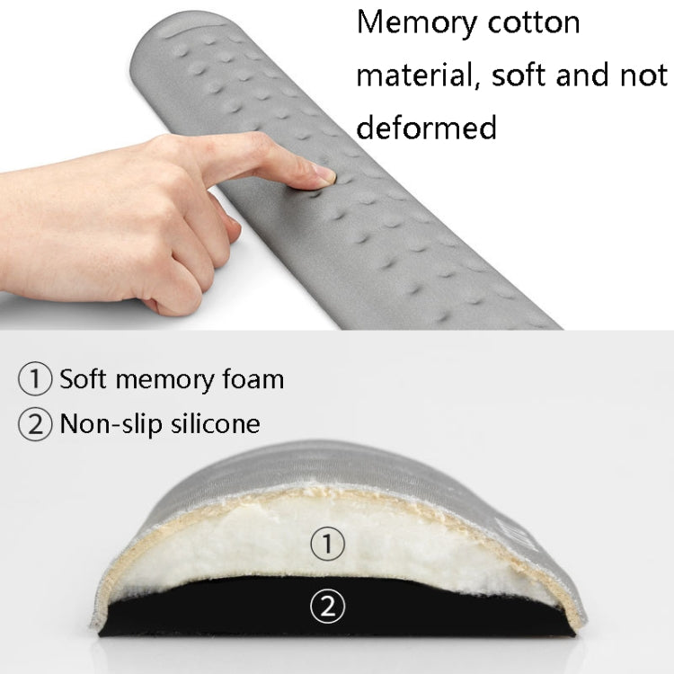 Baona Silicone Memory Cotton Wrist Pad Massage Hole Keyboard Mouse Pad, Style: Mouse Pad (Black) - Mouse Pads by Baona | Online Shopping UK | buy2fix