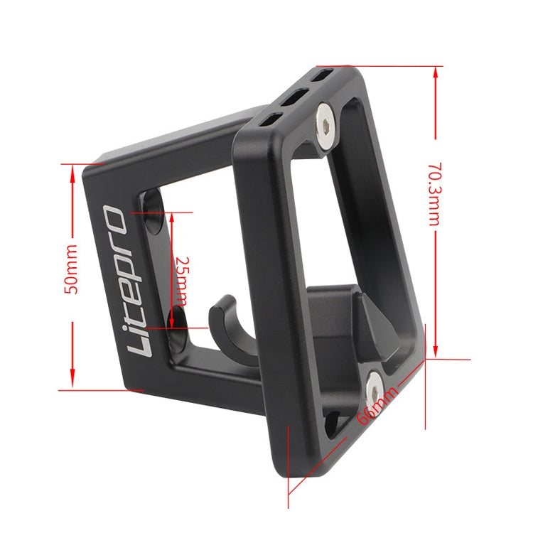 Litepro Split Pig Nose Rest Aluminum Alloy Front Shelf Installed Seat(Black) - Holders by Litepro | Online Shopping UK | buy2fix