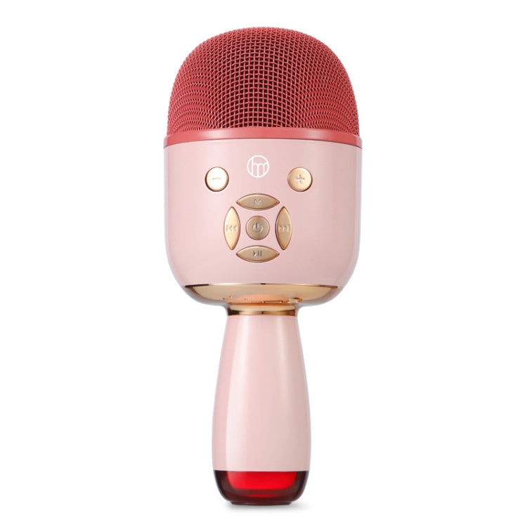 K58 Home Bluetooth Wireless Microphone With Lamp Mobile Phone K Song Children Microphone Audio(pink) - Microphone by buy2fix | Online Shopping UK | buy2fix