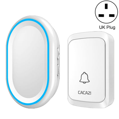 CACAZI A80 1 For 1 Wireless Music Doorbell without Battery, Plug:UK Plug(White) - Security by CACAZI | Online Shopping UK | buy2fix