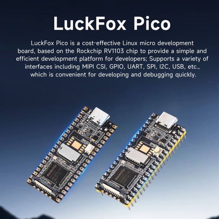 Waveshare LuckFox Pico RV1103 Linux Micro Development Board with Header - Boards & Shields by Waveshare | Online Shopping UK | buy2fix