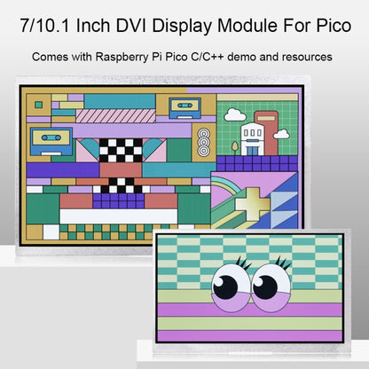 7 Inch Waveshare For Raspberry Pi Pico 1024×600 Pixel IPS Panel DVI Display Module - LCD & LED Display Module by Waveshare | Online Shopping UK | buy2fix