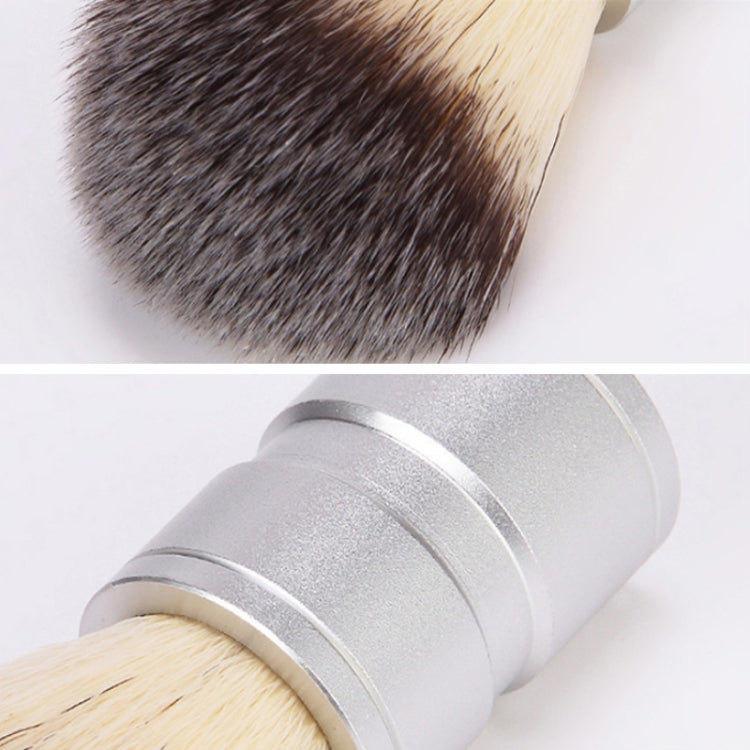 Stainless Steel Animal Hair Beard Brush Manual Stirring And Foaming Shaving Tool, Specification: Single Brush - Hair Trimmer by buy2fix | Online Shopping UK | buy2fix