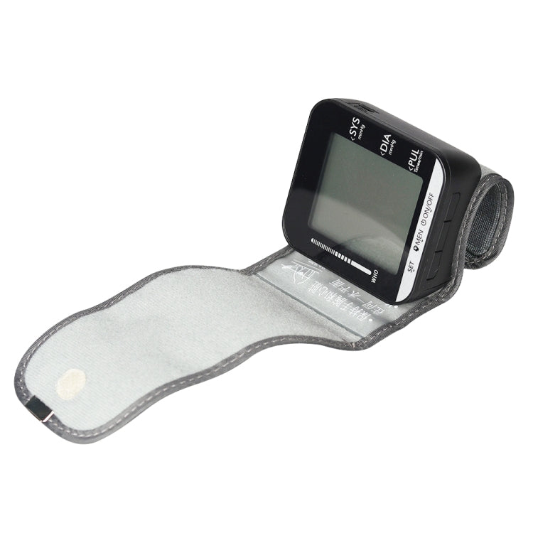 JZ-251A Household Automatic Electronic Sphygmomanometer Smart Wrist Blood Pressure Meter, Shape: No Voice Broadcast(Full Black) - Sphygmomanometer by buy2fix | Online Shopping UK | buy2fix