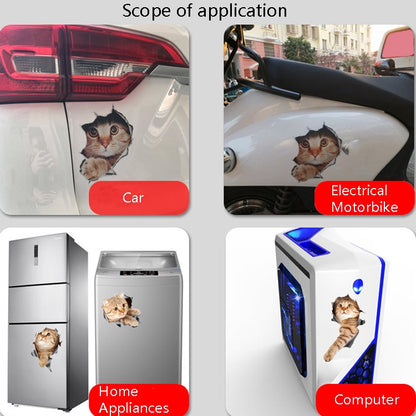 Style 4 Large 3D Stereo Cat Car Sticker Car Body Scratches And Occlusion Stickers - In Car by buy2fix | Online Shopping UK | buy2fix