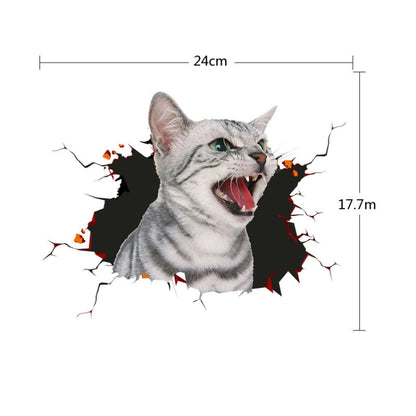 4 PCS 3D Simulation Animal Personality Car Stickers Glass Car Door Scratches Decorative Occlusion Stickers(Cat Style 4) - In Car by buy2fix | Online Shopping UK | buy2fix