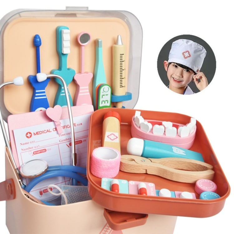 Children Wooden Simulation Medicine Box Pretend Play Toy, Colour: 25 PCS (Blue) - Pretend Play Toys by buy2fix | Online Shopping UK | buy2fix