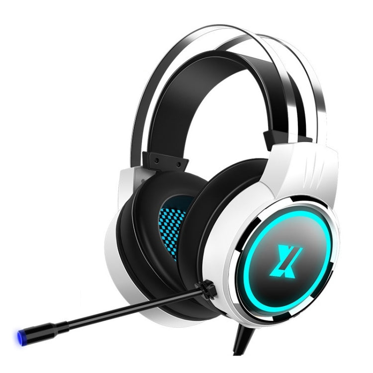 Heir Audio Head-Mounted Gaming Wired Headset With Microphone, Colour: X8 Double Hole Upgrade (Stars White) - Multimedia Headset by Heir Audio | Online Shopping UK | buy2fix