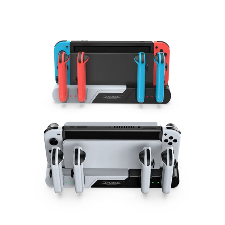 DOBE TNS-0122 4 In 1 Gamepad Charging Dock For Switch OLED(White Black) - Toys & Hobbies by DOBE | Online Shopping UK | buy2fix