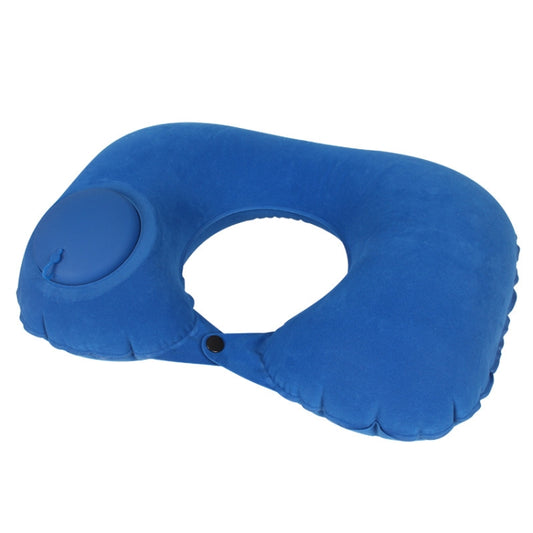 Travel Inflatable Press U-Shaped Neck Guard Pillow, Colour: Flocked U009-04（Medium Blue） - Home & Garden by buy2fix | Online Shopping UK | buy2fix