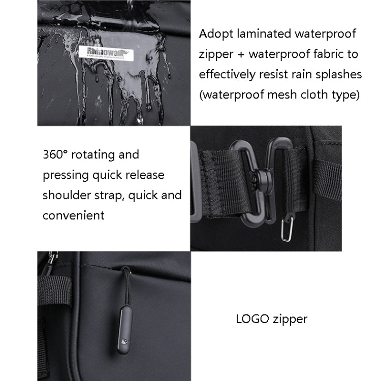 Rhinowalk X21921 2.5L Waterproof Bicycle Front Hanging Bag, Colour: Water Repellent (Matt Green) - Bicycle Bags by Rhinowalk | Online Shopping UK | buy2fix