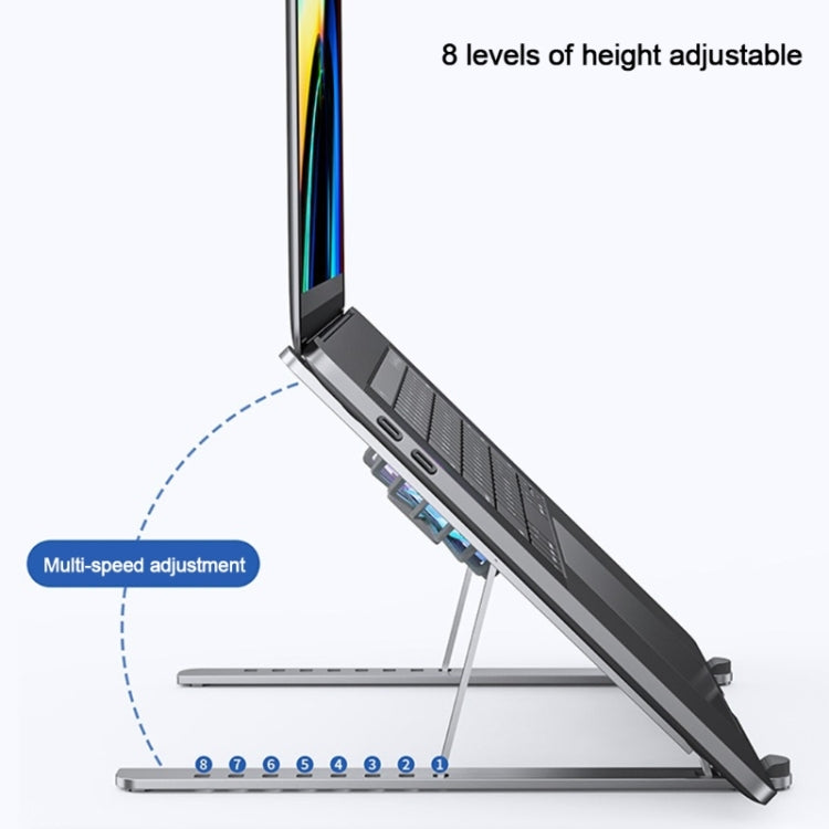 BONERUY P11F Notebook Cooling Bracket Fan Aluminum Alloy Radiator, Colour: Silver - Computer & Networking by BONERUY | Online Shopping UK | buy2fix