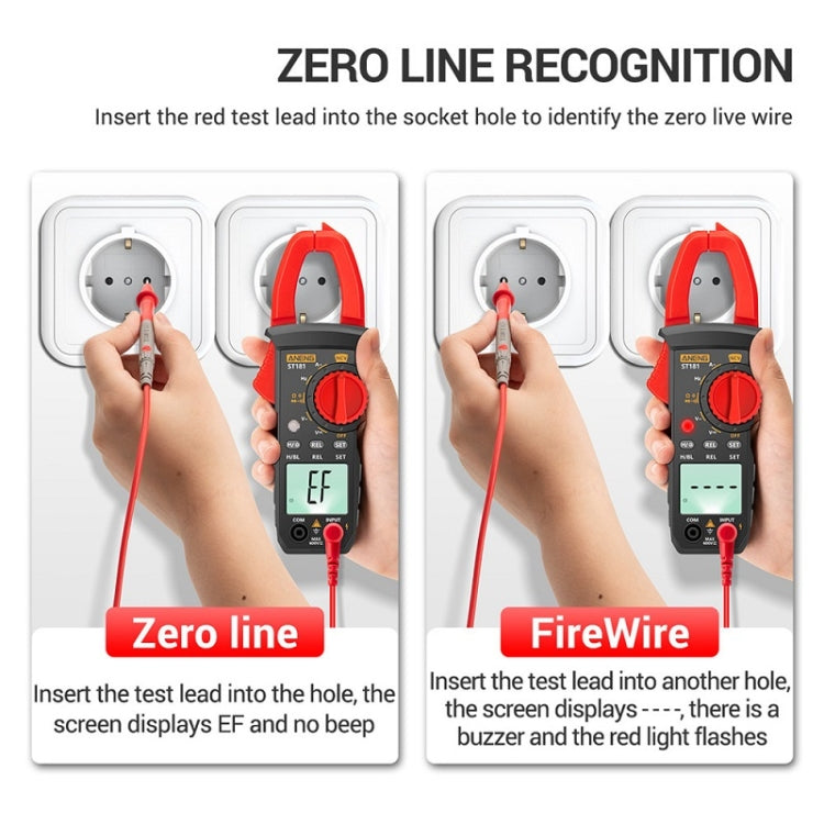 ANENG Intelligent Digital Backlit Clamp-On High-Precision Multimeter, Specification: ST183 6000-counts - Consumer Electronics by ANENG | Online Shopping UK | buy2fix