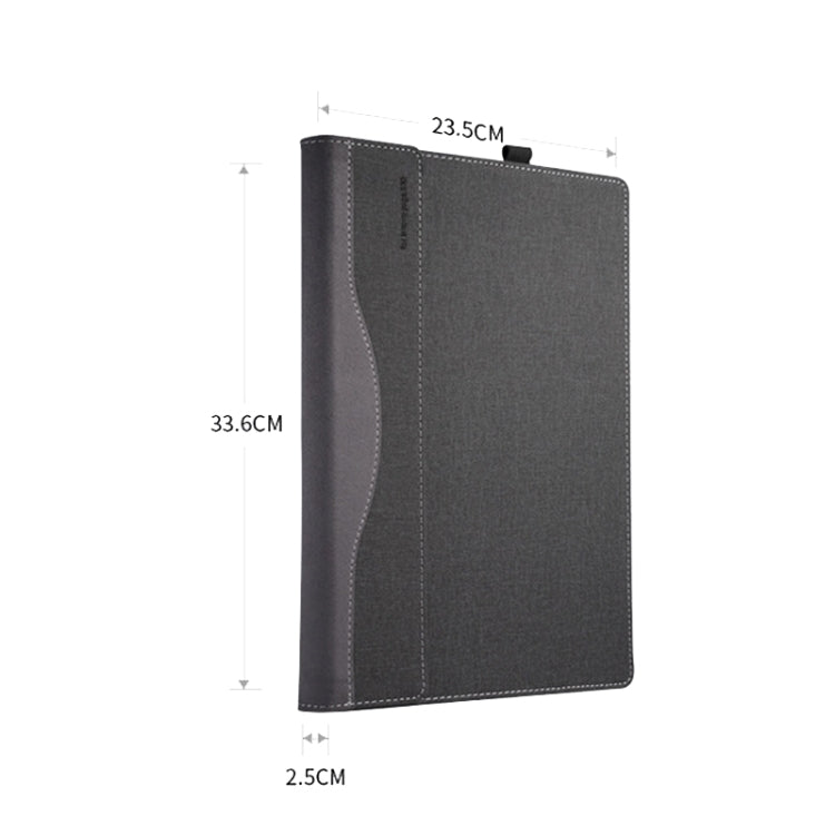 Laptop PU Leather Protective Case For Lenovo Yoga 520-14(Dark Gray) - 14.1 inch by buy2fix | Online Shopping UK | buy2fix