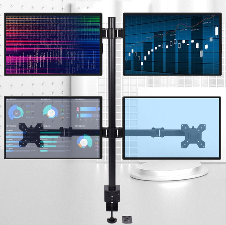Desktop Lifting Monitor Stand Bracket Four Screen Table Clip - Consumer Electronics by buy2fix | Online Shopping UK | buy2fix