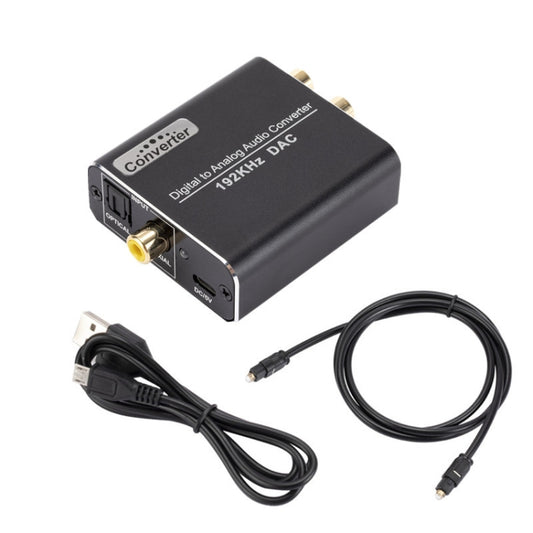 YP018 Digital To Analog Audio Converter Host+USB Cable+Fiber Optic Cable - Audio Signal Switcher by buy2fix | Online Shopping UK | buy2fix