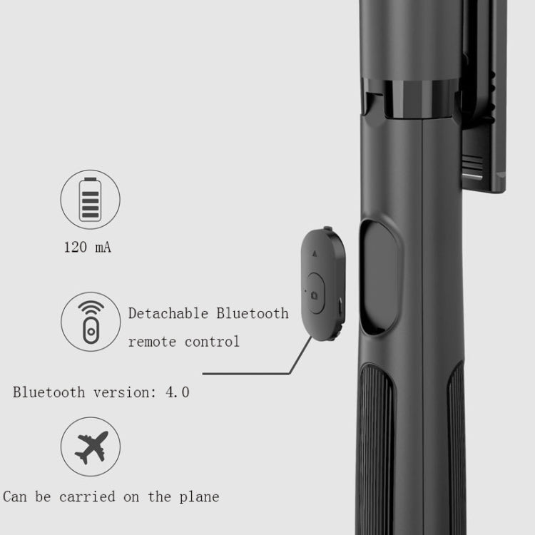 Wireless Bluetooth Selfie Stick Live Telescopic Bracket, Specification: Q05S (Black With Fill Light) - Consumer Electronics by buy2fix | Online Shopping UK | buy2fix