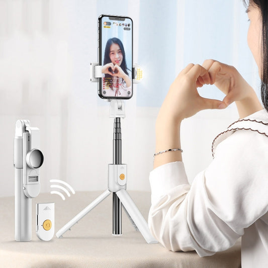 Mobile Phone Bluetooth Selfie Stick Live Bracket, Specification: K10S (With Fill Light White) - Consumer Electronics by buy2fix | Online Shopping UK | buy2fix