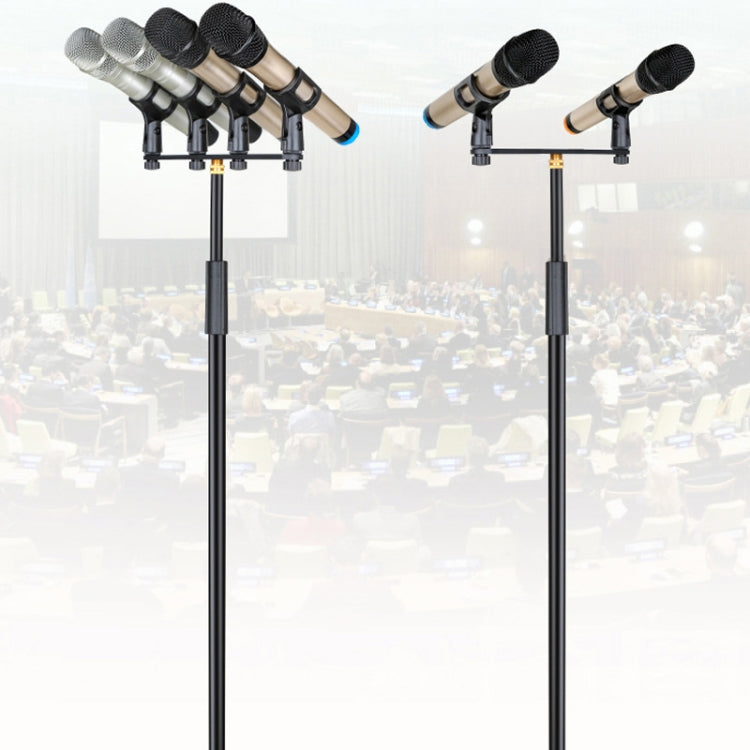 A16 Double-headed  Microphone Clip Aluminum Pole Microphone Accessories - Consumer Electronics by buy2fix | Online Shopping UK | buy2fix