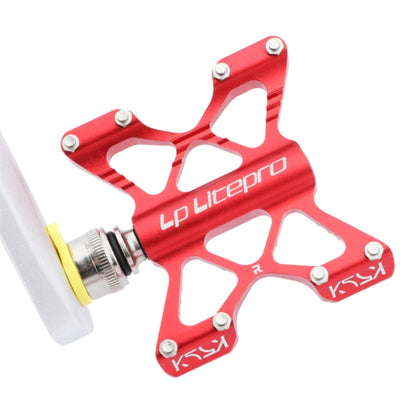 LP LitePro K5 Folding Bkie Aluminum Alloy Bearin Pedals(Golden) - Outdoor & Sports by LP LitePro | Online Shopping UK | buy2fix