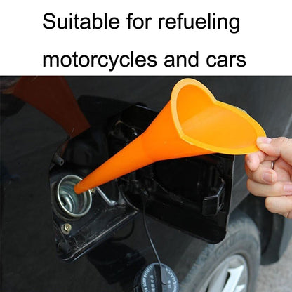 10 PCS Car Hands-Free Plastic Refueling Funnel(Orange) - In Car by buy2fix | Online Shopping UK | buy2fix
