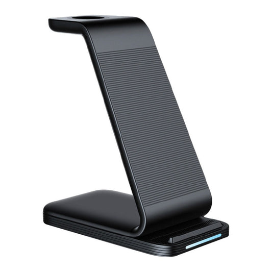 D2 3 In 1 15W Wireless Vertical Charger(Black) - Apple Accessories by buy2fix | Online Shopping UK | buy2fix