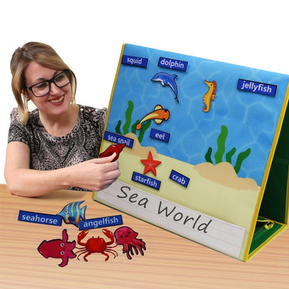 Story Theme Portable Felt Board Classroom Desktop Auxiliary Teaching Kids(Marine Life Theme) - Early Education Toys by buy2fix | Online Shopping UK | buy2fix