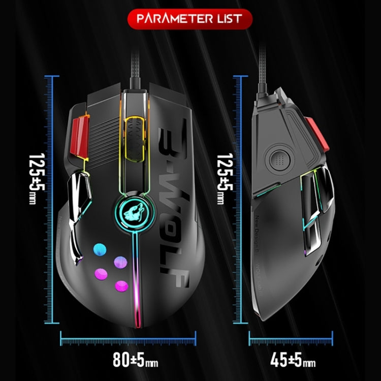 ZIYOU LANG M2 11 Keys 1200DPI Game Drive Free Macro Definition Wired Mouse, Cable Length: 1.7m(Orange Red) - Wired Mice by ZIYOU LANG | Online Shopping UK | buy2fix