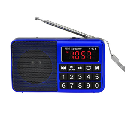 Y-928 FM Radio LED Display MP3 Support  TF Card U Disk(Blue) - Consumer Electronics by buy2fix | Online Shopping UK | buy2fix