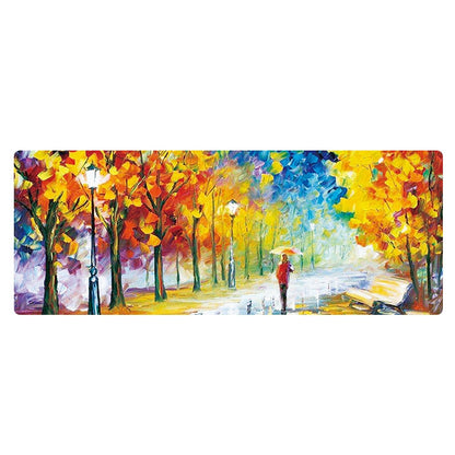 400x900x2mm Locked Am002 Large Oil Painting Desk Rubber Mouse Pad(Autumn Leaves) - Mouse Pads by buy2fix | Online Shopping UK | buy2fix