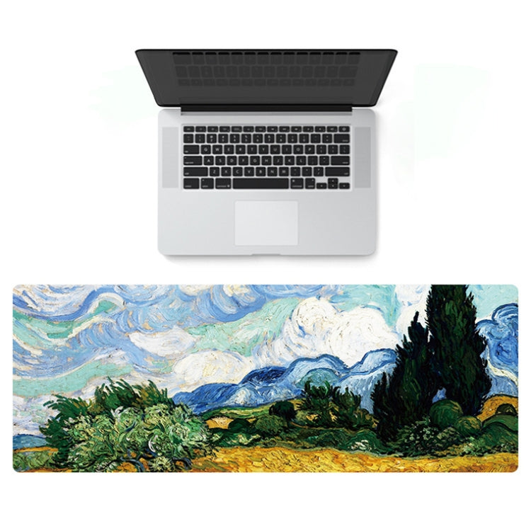 400x900x3mm Locked Am002 Large Oil Painting Desk Rubber Mouse Pad(Fisherman) - Mouse Pads by buy2fix | Online Shopping UK | buy2fix