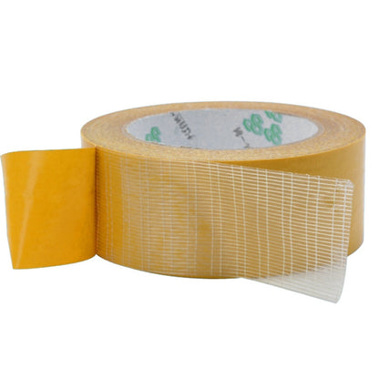 25mmx50 m Double-sided Fiberglass Grid Sticky Adhesive Fiber Transparent Mesh Tape - Tapes by buy2fix | Online Shopping UK | buy2fix