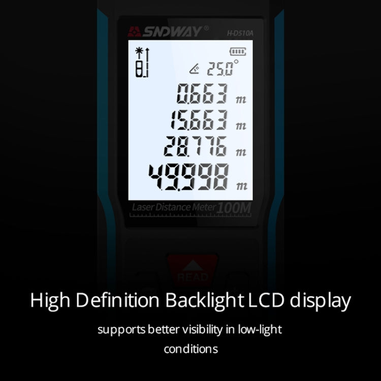 SNDWAY H-D510A Handheld Laser Rangefinder Infrared Measuring Instrument, Distance: 50m - Laser Rangefinder by SNDWAY | Online Shopping UK | buy2fix