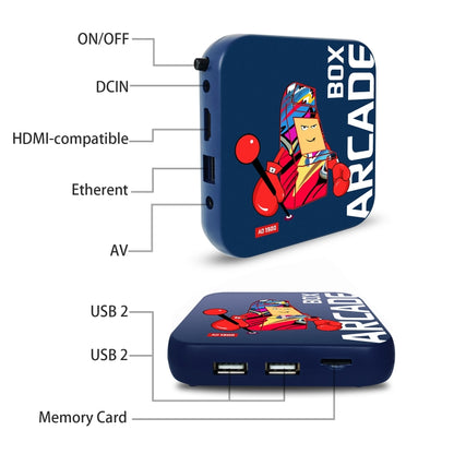 Arcade Box 256G Wireless Video Game Machine Box 4K HD Display For PS1/PSP/N64/DC, EU Plug - Pocket Console by buy2fix | Online Shopping UK | buy2fix
