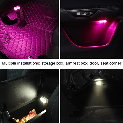 2 PCS Car Colorful Voice-activated Reading Touch Atmosphere Light, Style: Touch Type (Pink Purple) - In Car by buy2fix | Online Shopping UK | buy2fix