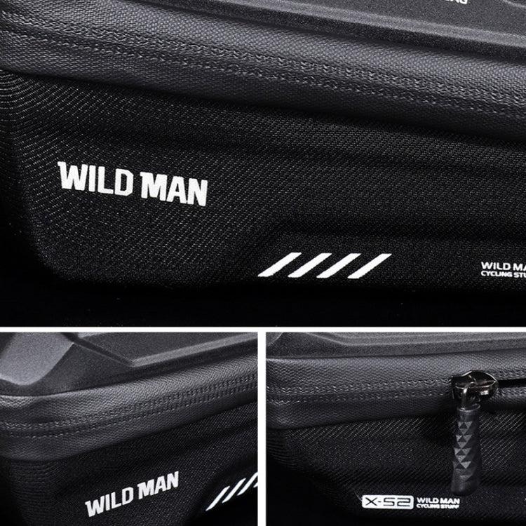 WILD MAN XS2 1L EVA Hard Shell Cycling Rainproof Bicycle Bag(Black) - Bicycle Bags by WILD MAN | Online Shopping UK | buy2fix