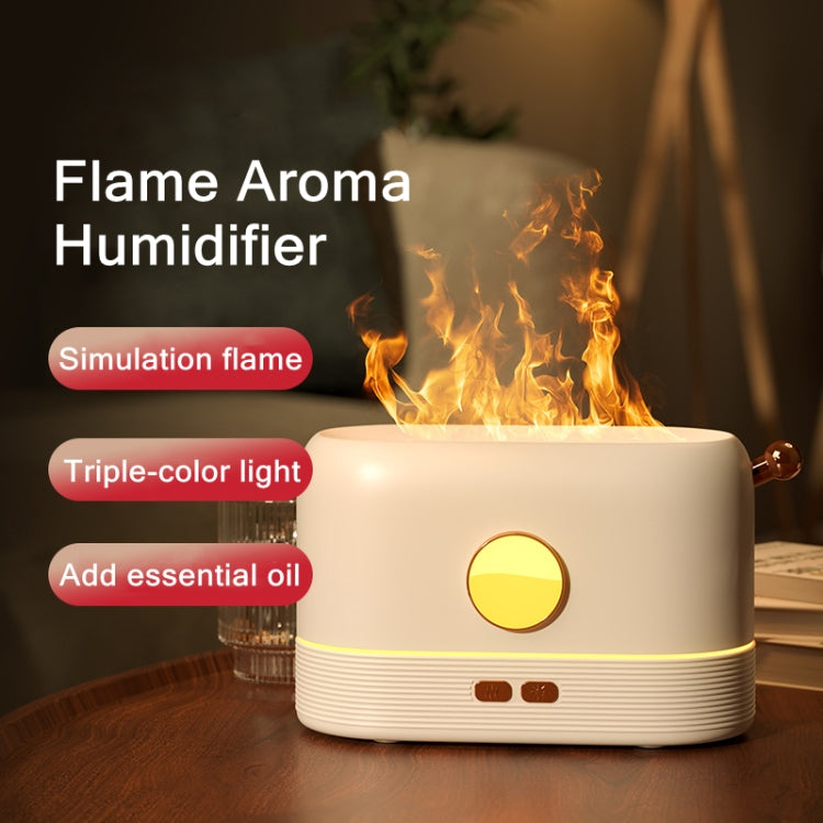 JF801 Desktop Simulation Flame Aroma Diffuser Humidifier, Color: Monochrome Light-White - Home & Garden by buy2fix | Online Shopping UK | buy2fix
