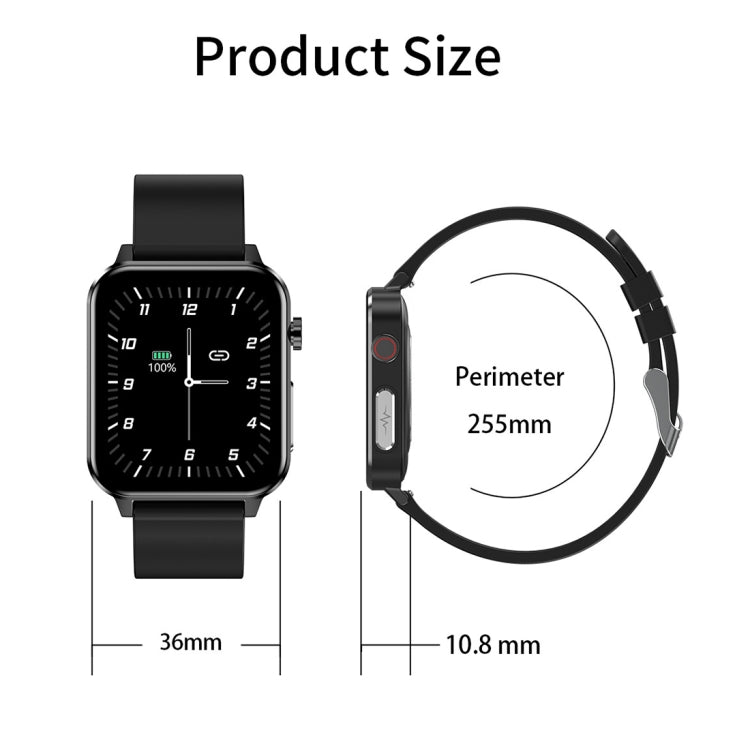 LOANIY E86 1.7 Inch Heart Rate Monitoring Smart Bluetooth Watch, Color: Red - Smart Wear by LOANIY | Online Shopping UK | buy2fix