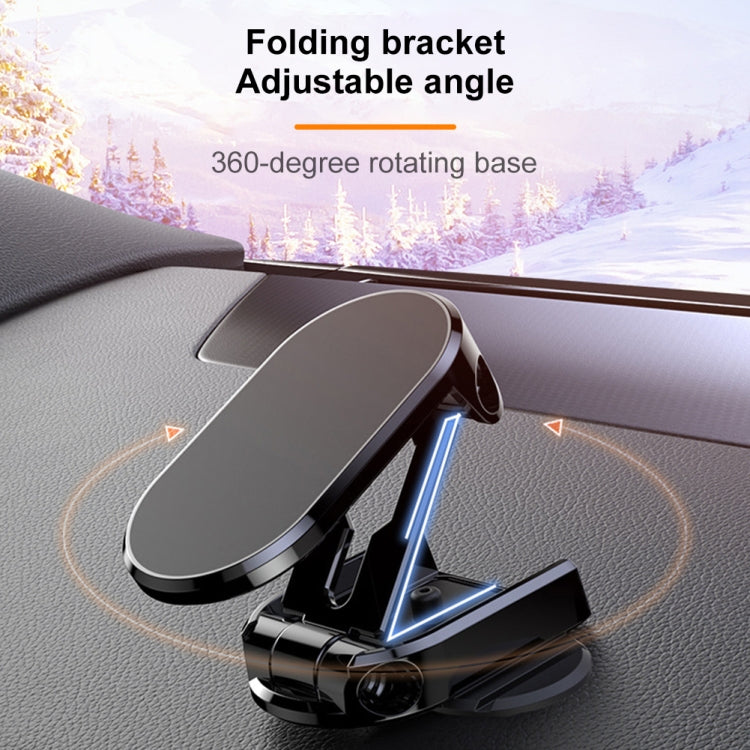 Vehicle Bracket Magnetic Navigation Bracket(Folding Silver) - In Car by buy2fix | Online Shopping UK | buy2fix